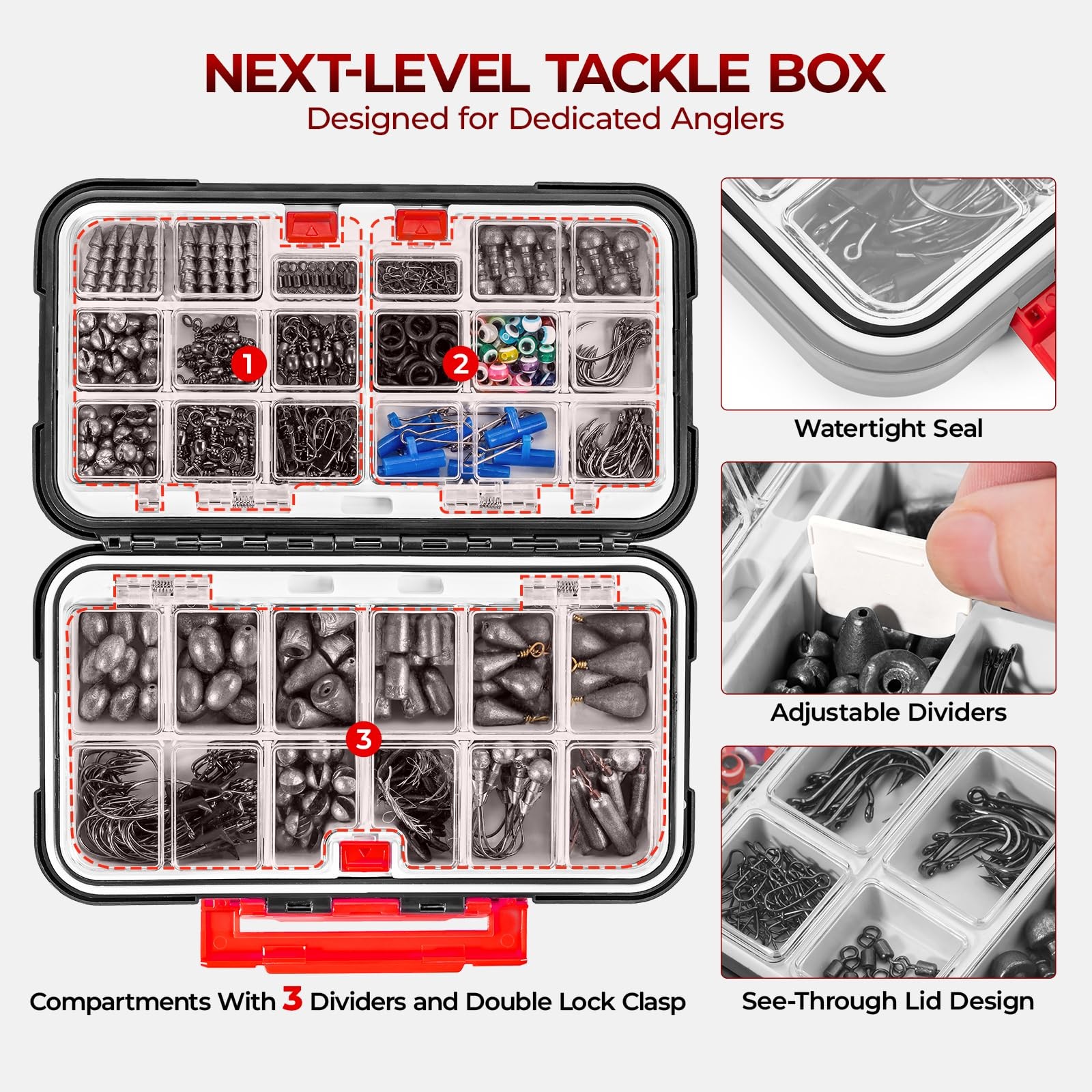 MadBite by KastKing 400-Pieces Freshwater Terminal Tackle Kit, Endorsed by…
