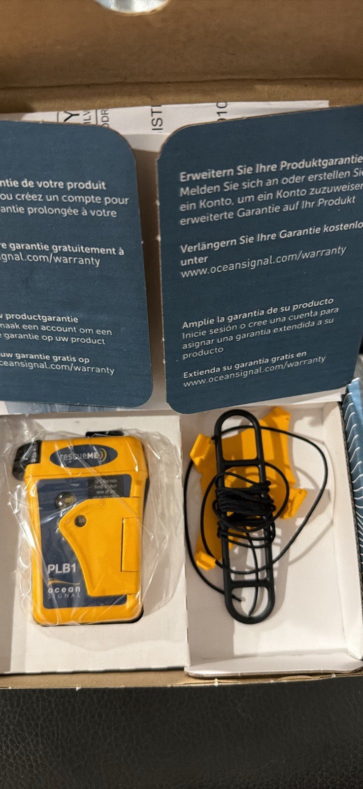 Ocean Signal Rescue Me PLB1 Personal Locator Beacon.