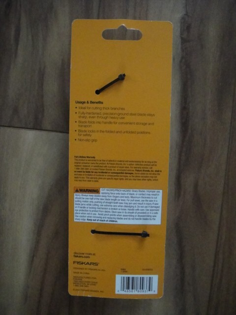 Camping/Survival FISKARS 7″ Folding Saw, Steel Blade with Non-Slip Grip, NIP