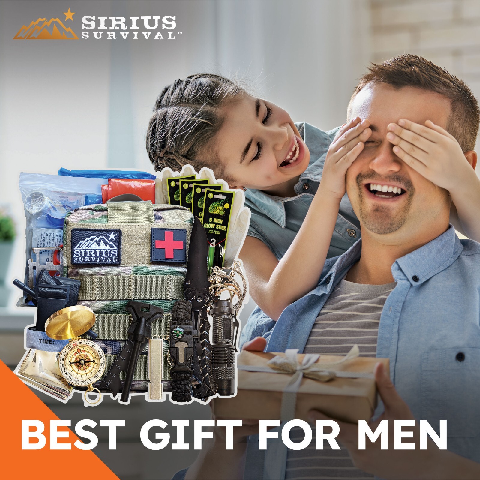 250-Piece Survival Kit – Tactical Gear & First Aid, Great Gift for Men & Dad
