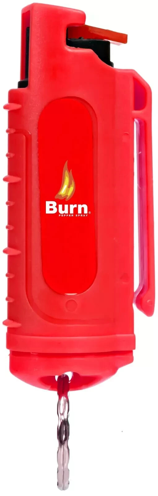 BURN PEPPER SPRAY KEYCHAIN 0.5OZ SELF DEFESNE SECURITY CASE MOLDED – RED 2 PACK
