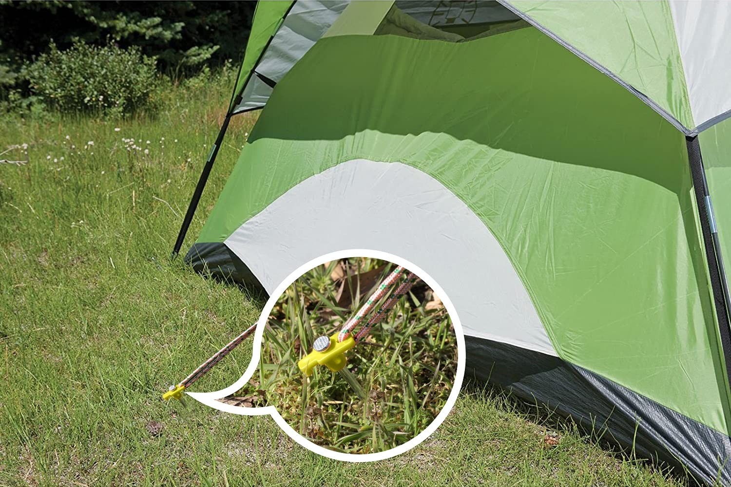 ABCCANOPY 8 Inch Tent Stakes 10 Pcs Non-Rust Metal Ground 8 inch, yellow