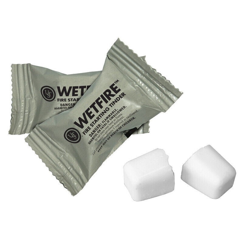 UST WetFire Tinder, Lightweight For Camping & Survival, Box 0f 8, Brand New!