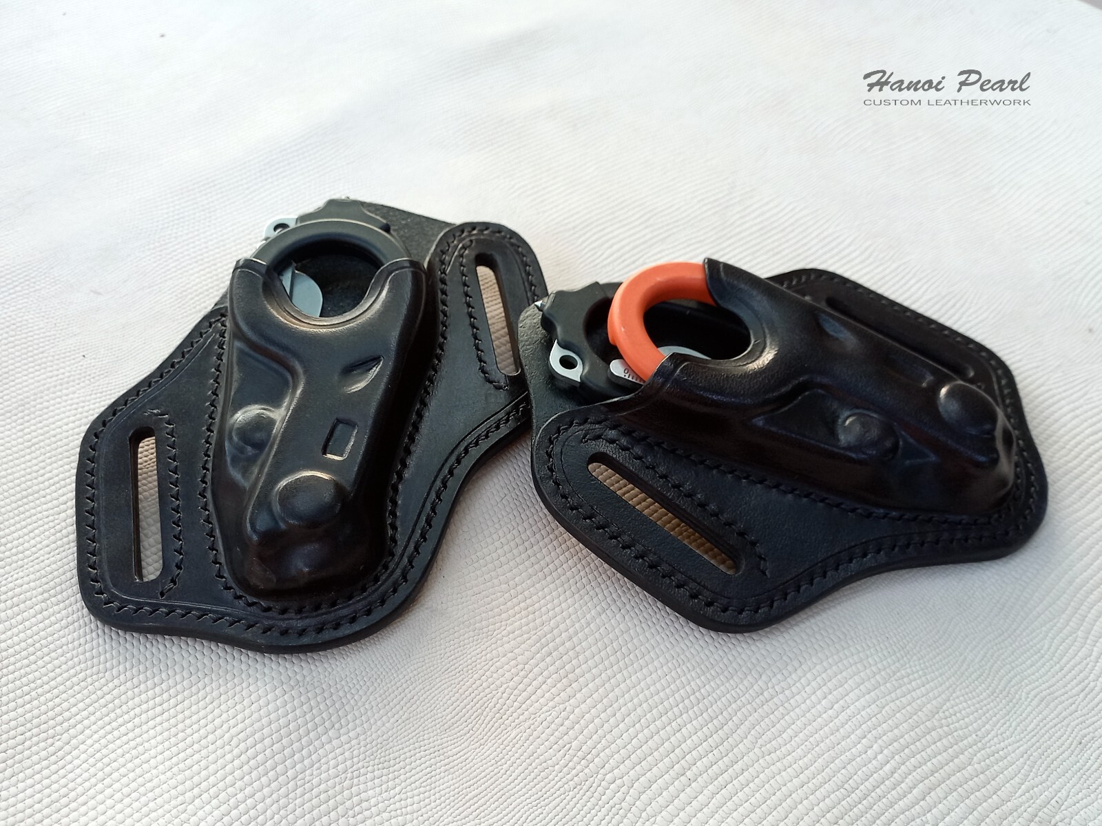 Custom Black Leather Holster for Leatherman Raptor Rescue