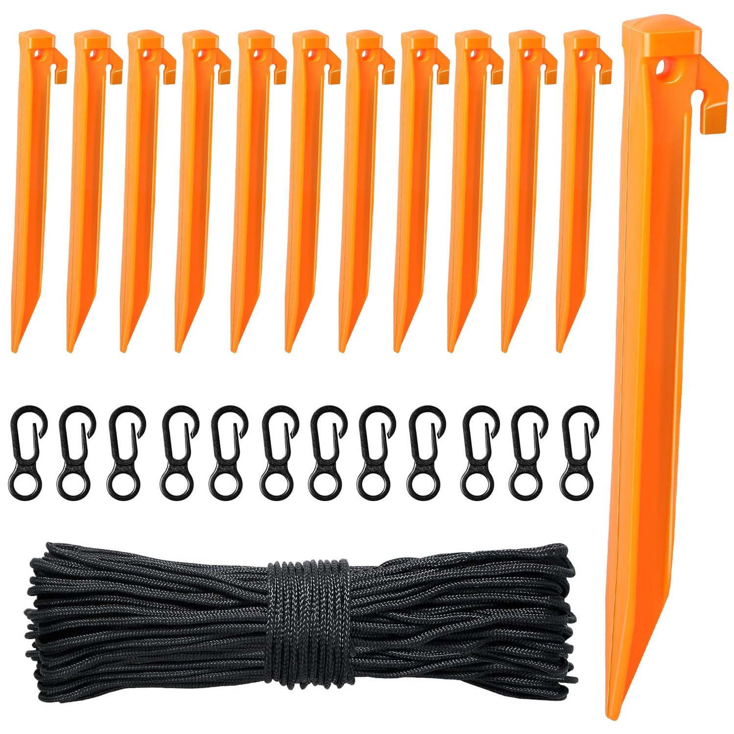Plastic Inflatable Stakes Set for Halloween Christmas Holiday Orange