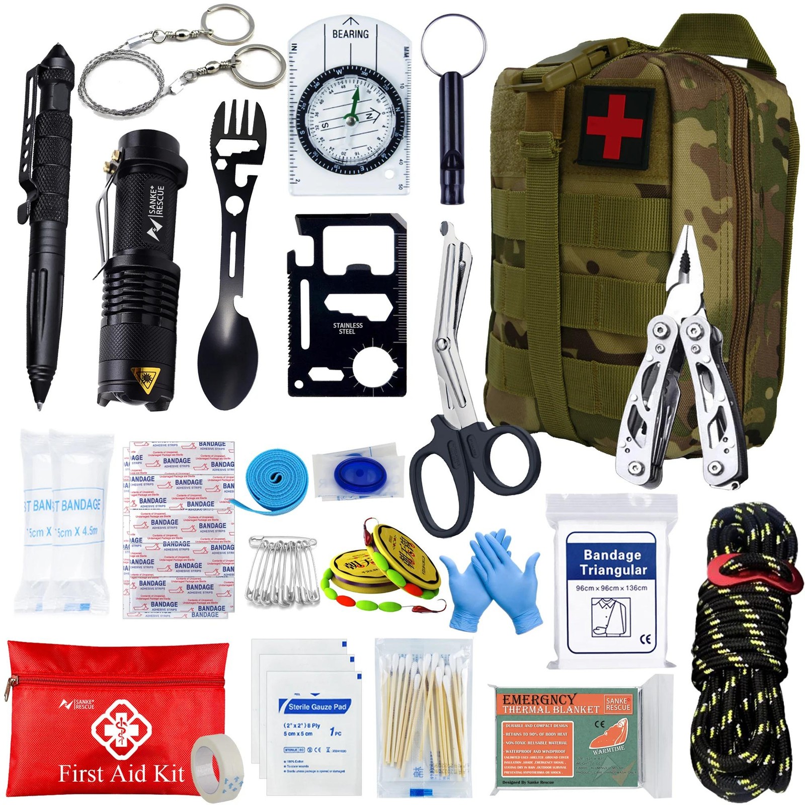 Survival First Aid Kit – Molle Emergency Bag for Camping, Hiking, Edc, Ifak
