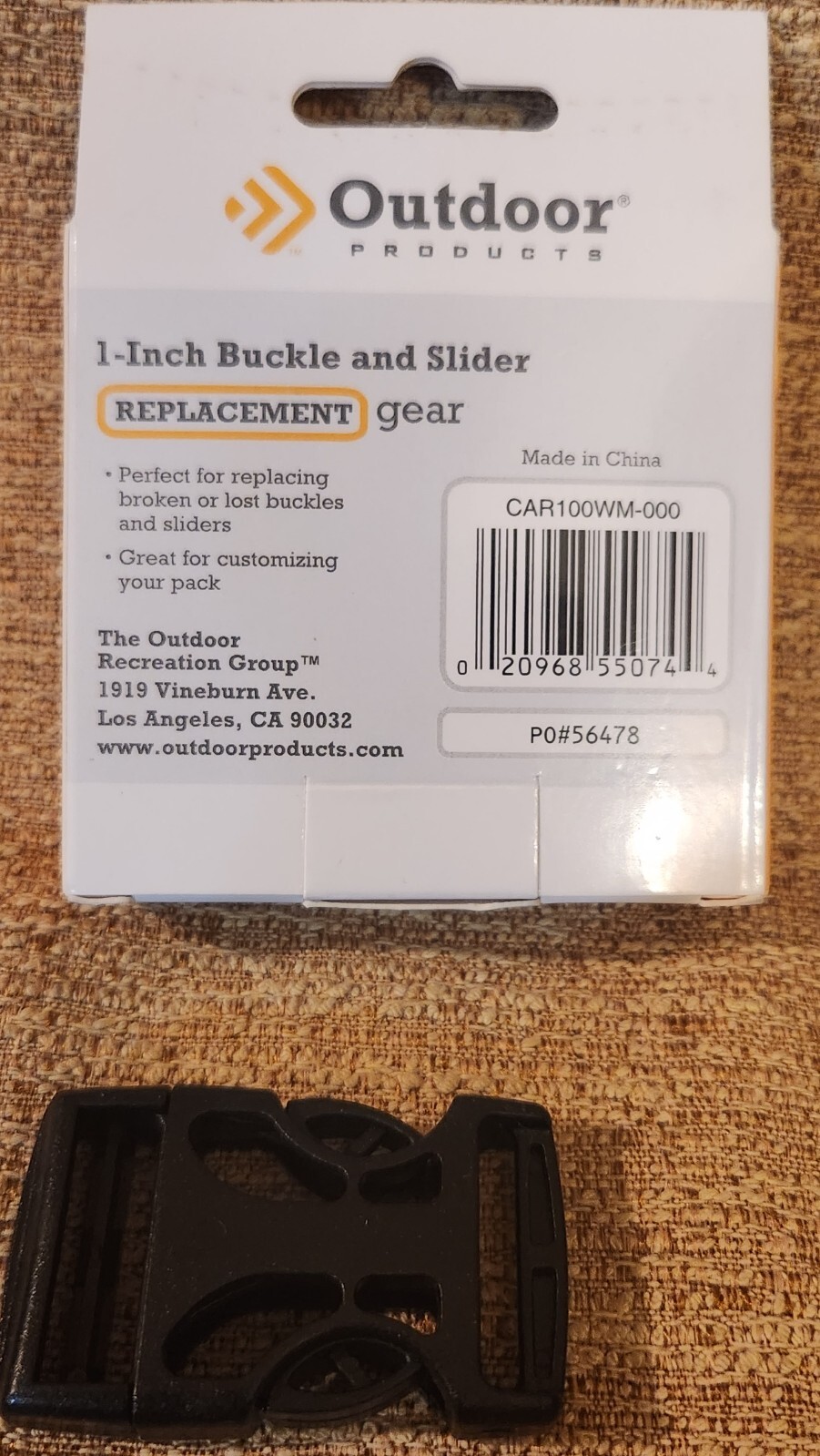 Outdoor Products Buckle & Slider 1″ 2 CAR100WM-000 lot