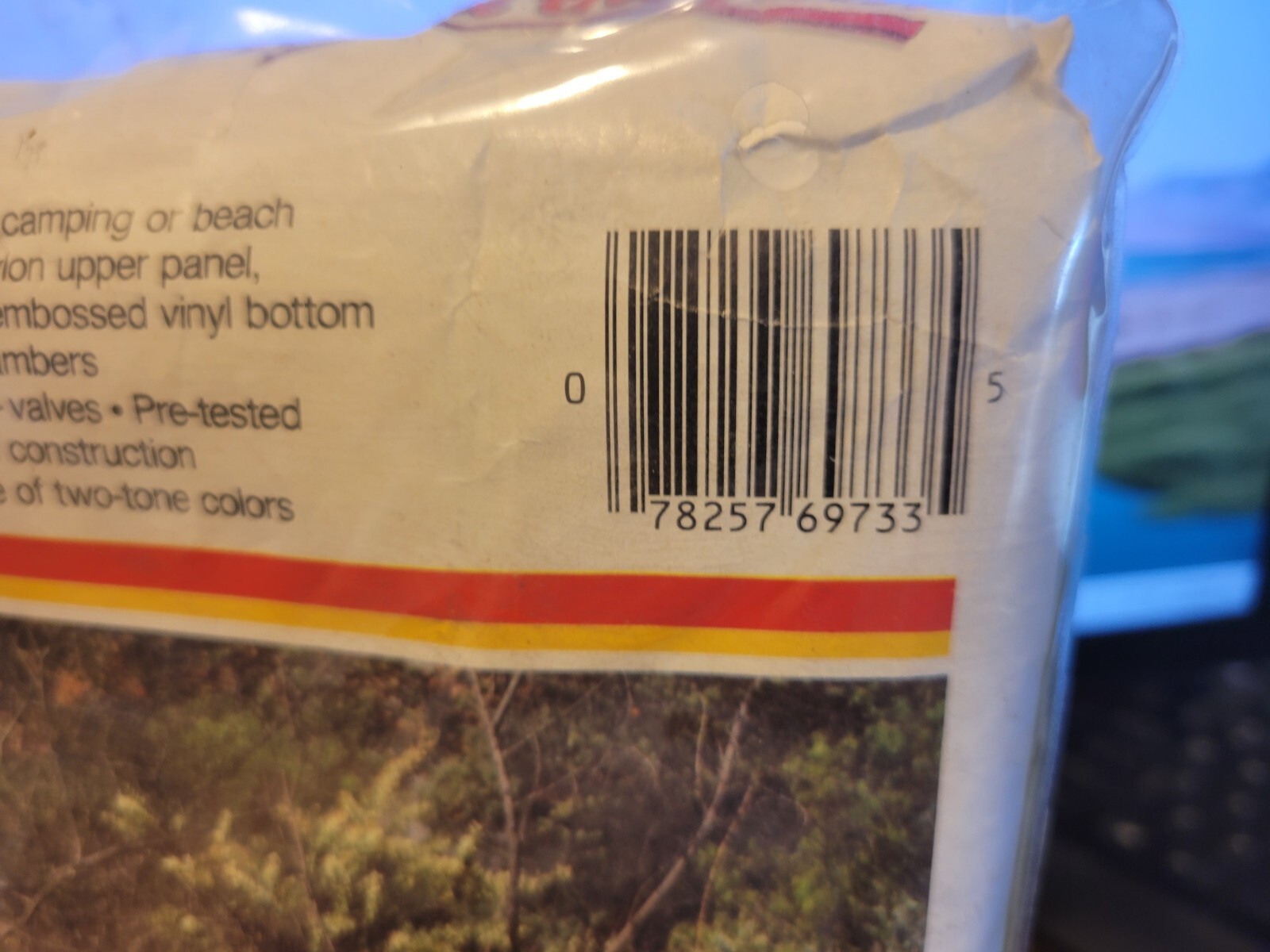 Vintage 1984 Easy-Care Fabric Nylon, Vinyl Mat 72×30 #69733 NEW