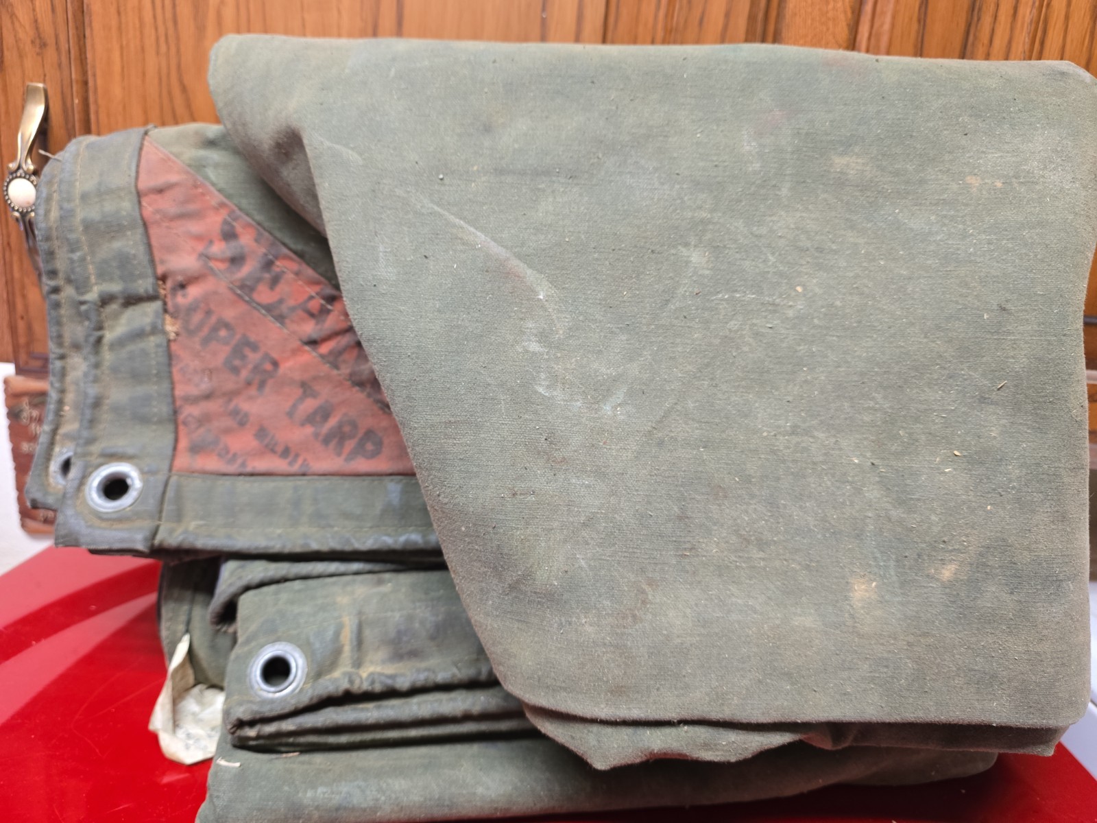 Sears Super TARP Army Green 10×12 Single Filled Duck