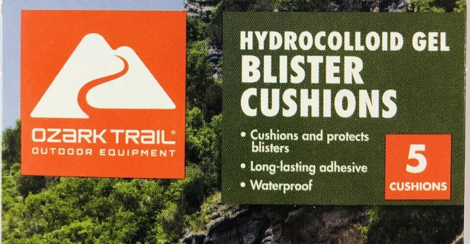 Ozark Trail 5-PC SET Waterproof Extreme Hydrocolloid Gel Blister Cushions + Case