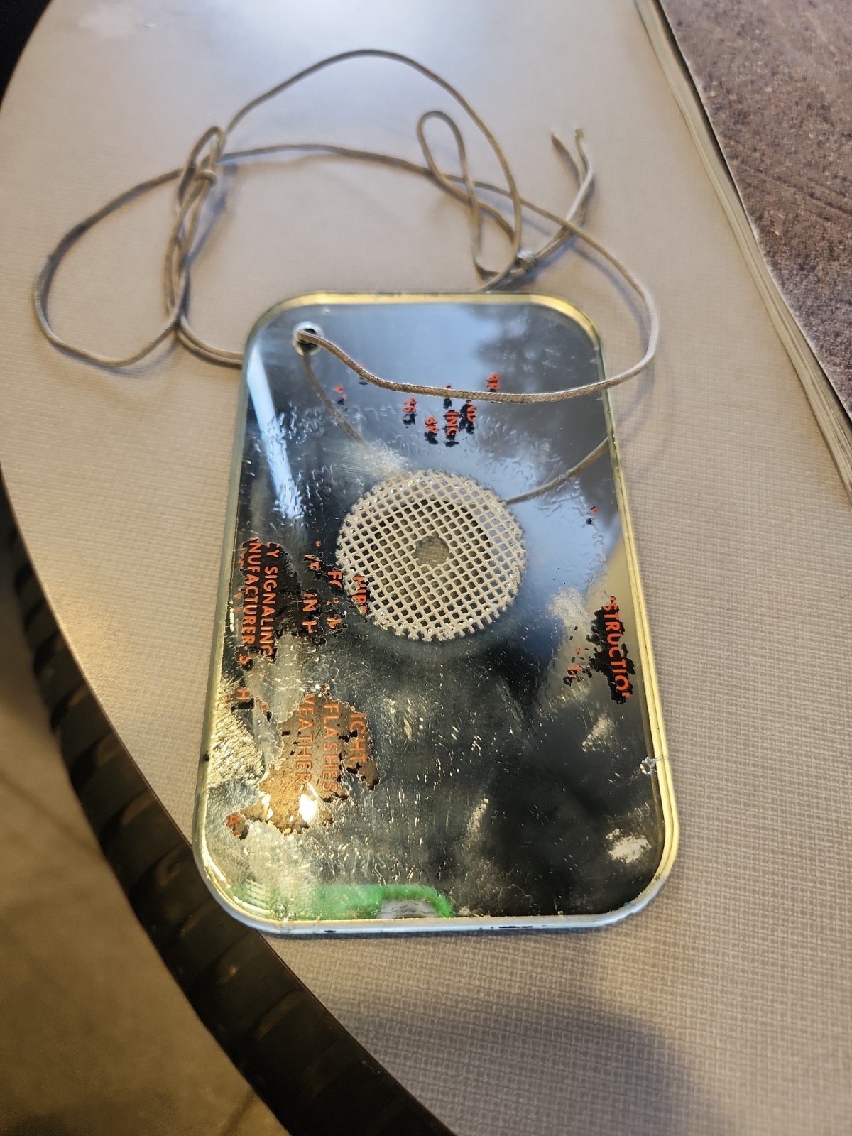 Vtg U.S. Military Emergency Glass Signal Mirror Mark 3 Type 1