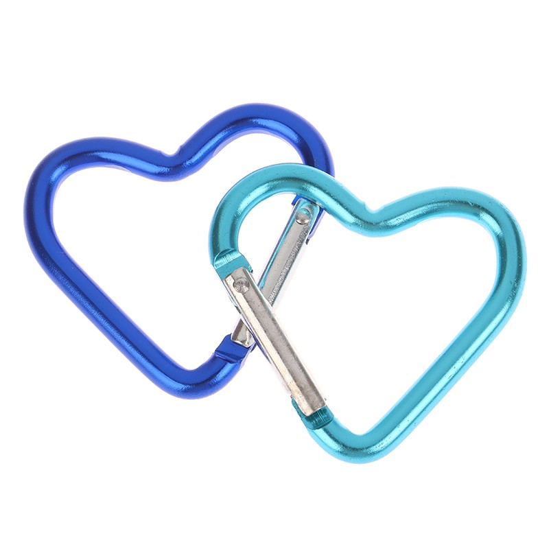 1Pc Heart-shaped Aluminum Alloy Carabiner Key Chain Clip Outdoor Keyring Hook