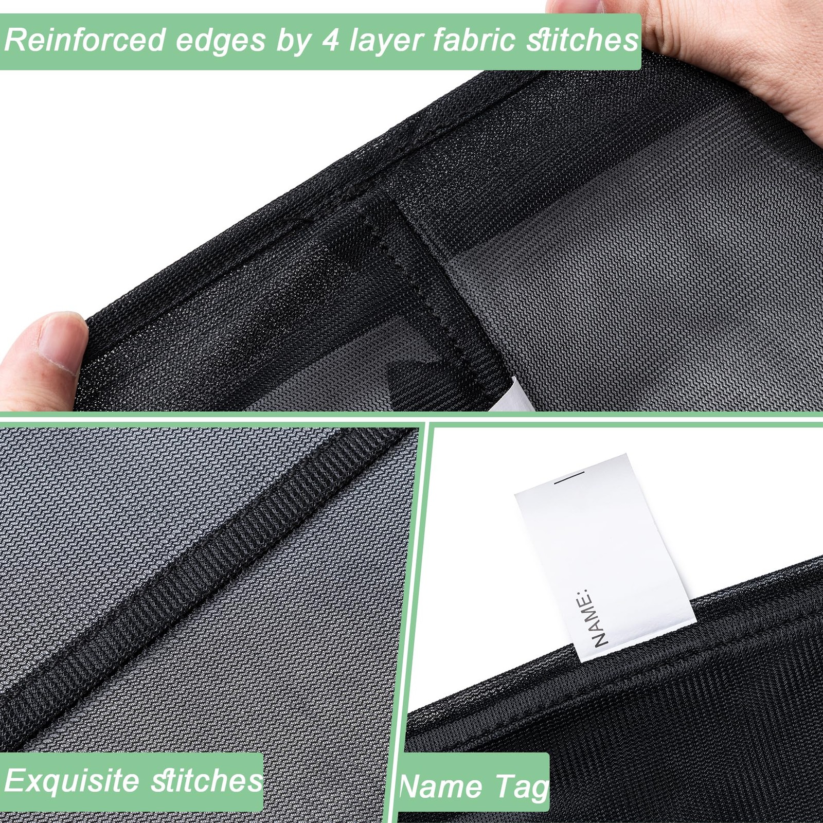 Aegero 2 Pack Mesh XL Laundry Bags,Machine 24″x36″ | 2 Pack, Black+Black