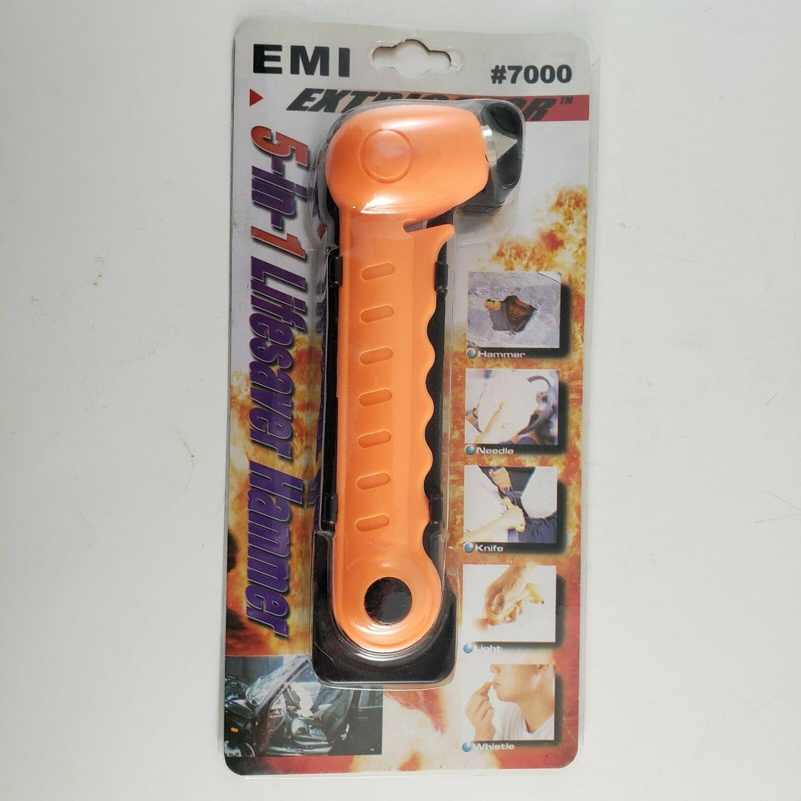 EMI Extricator 7000 Lifesaver Hammer Seatbelt Cutter Flashlight Emergency Tool