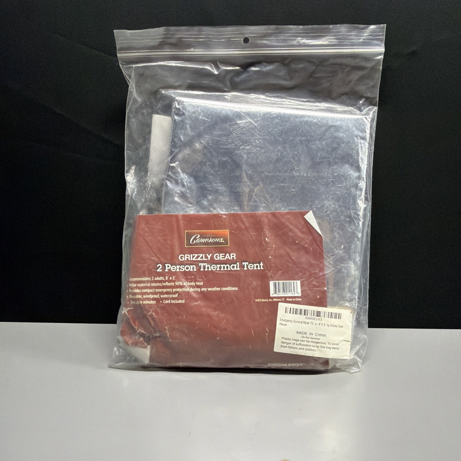 Camerons Emergency Tent 2 Person Thermal Tent Wind Water Proof, Protection
