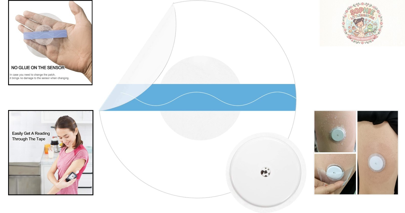 40-Pack Waterproof & Breathable Libre Sensor Covers – 15 Days Protection