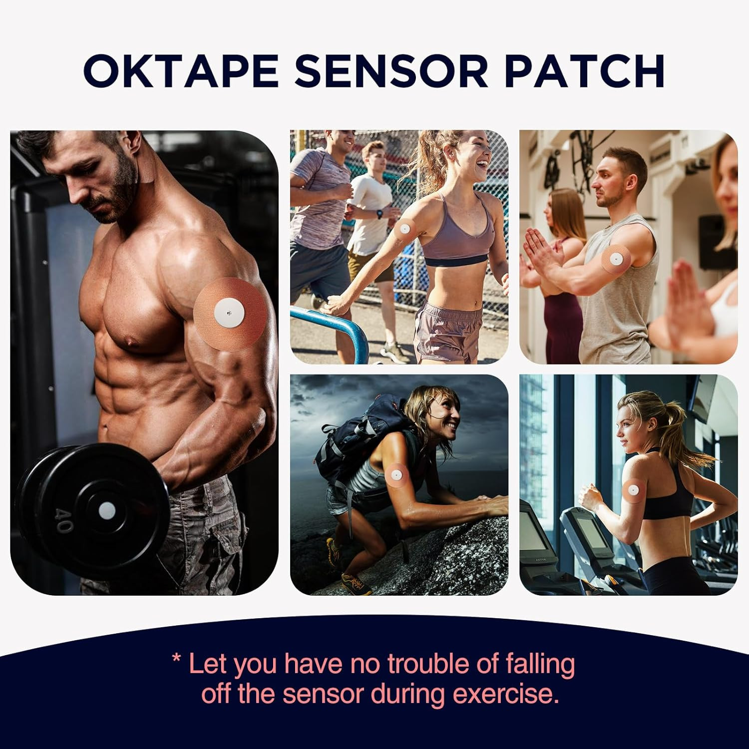 OK TAPE Adhesive Patches for Freestyle Libre 1/2 – 15 PCS, Waterproof & Sweatpro