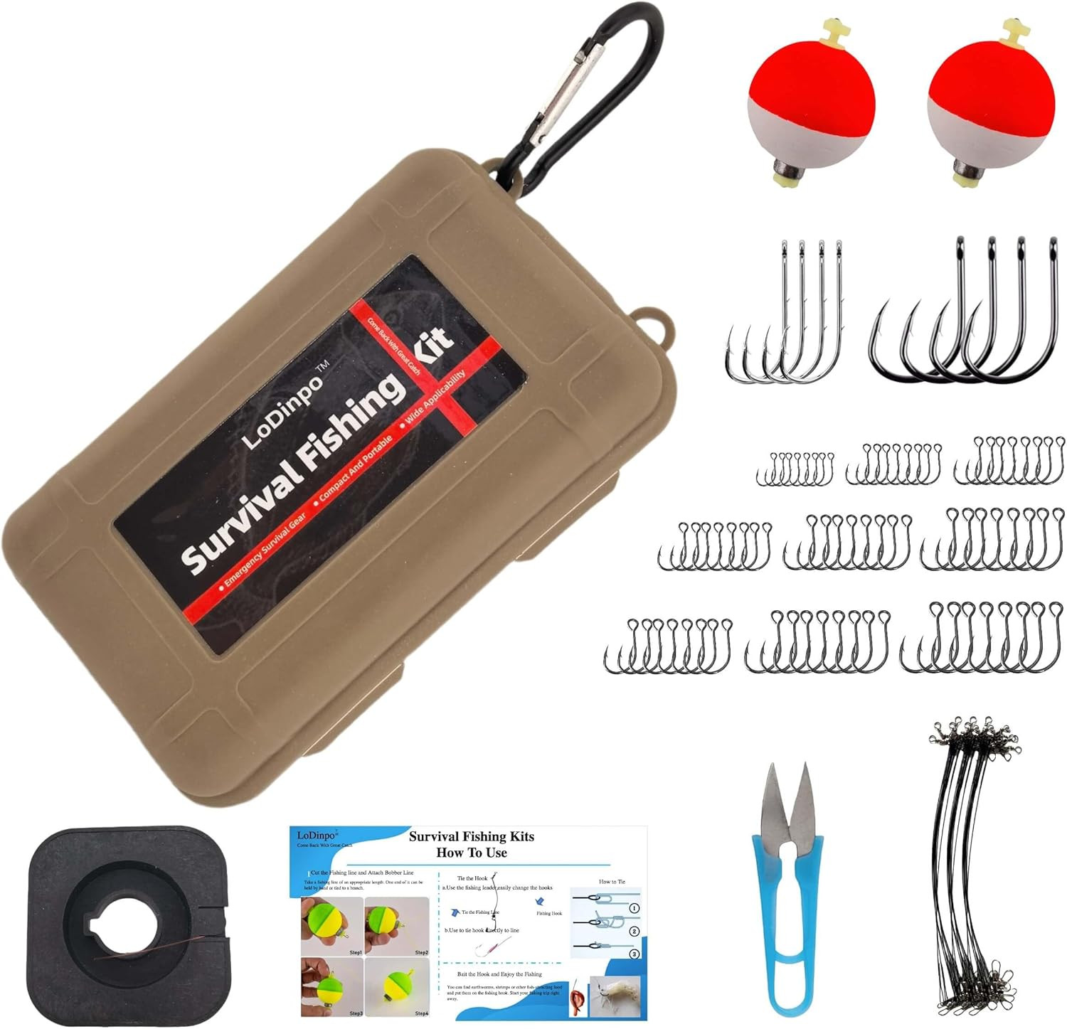 Mini Survival Fishing Kit Small Emergency Fishing Tacklebox Pocket Outdoor Fishi