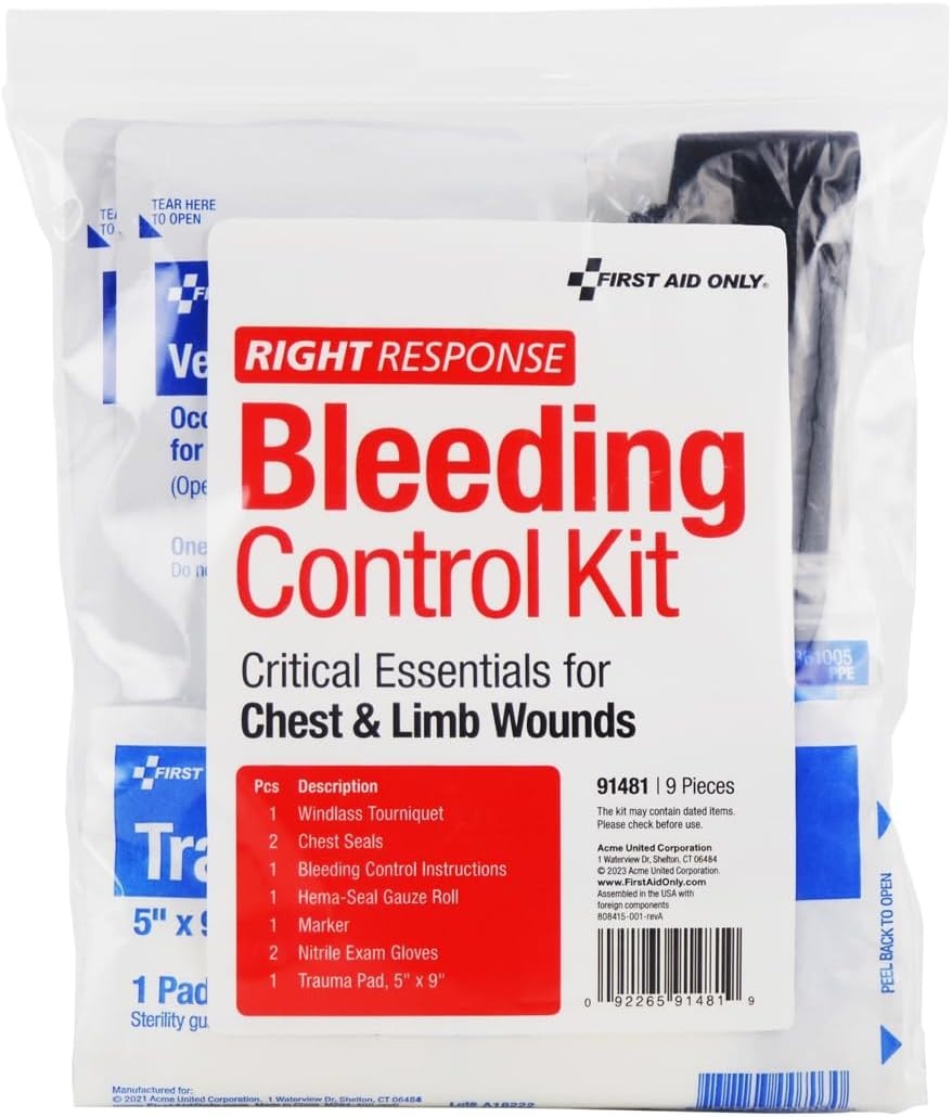 Essential First Aid Bleeding Control Kit: Tourniquet & Trauma Care in One Bag