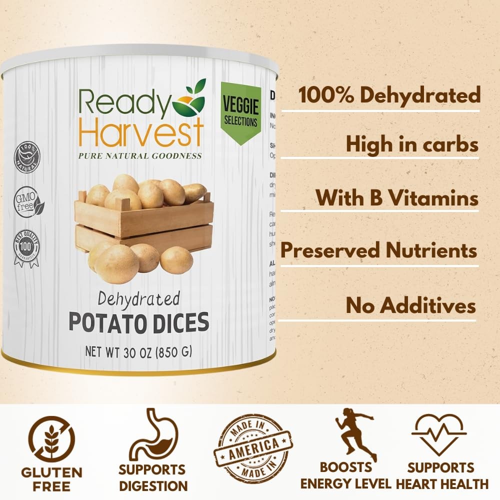 Ready Harvest Dehydrated Food – Potato Dices | Emergency | Dried 1 CAN