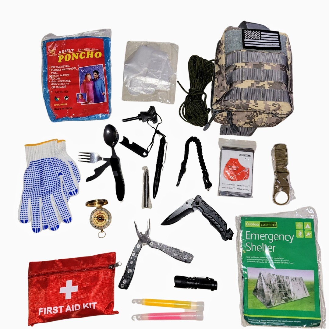 Ultimate All in One Survival Kit For Camping Hunting Hiking Bug Out Bag