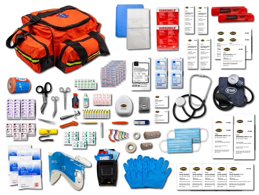 EMI Mega Pro Response Complete Kit (Orange) First Aid Emergency Gear Bag 835