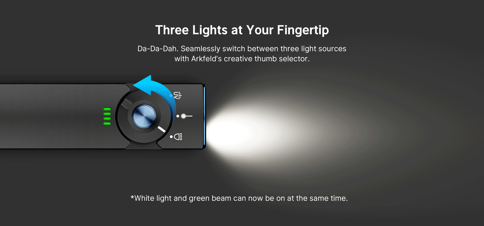 Olight Arkfeld Pro 1300 Lumen Rechargeable Flashlight with UV Light & Laser