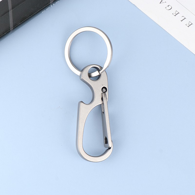 Titanium Alloy Carabiner Multi-function Keychain Outdoor Key Chain Ring Buckle
