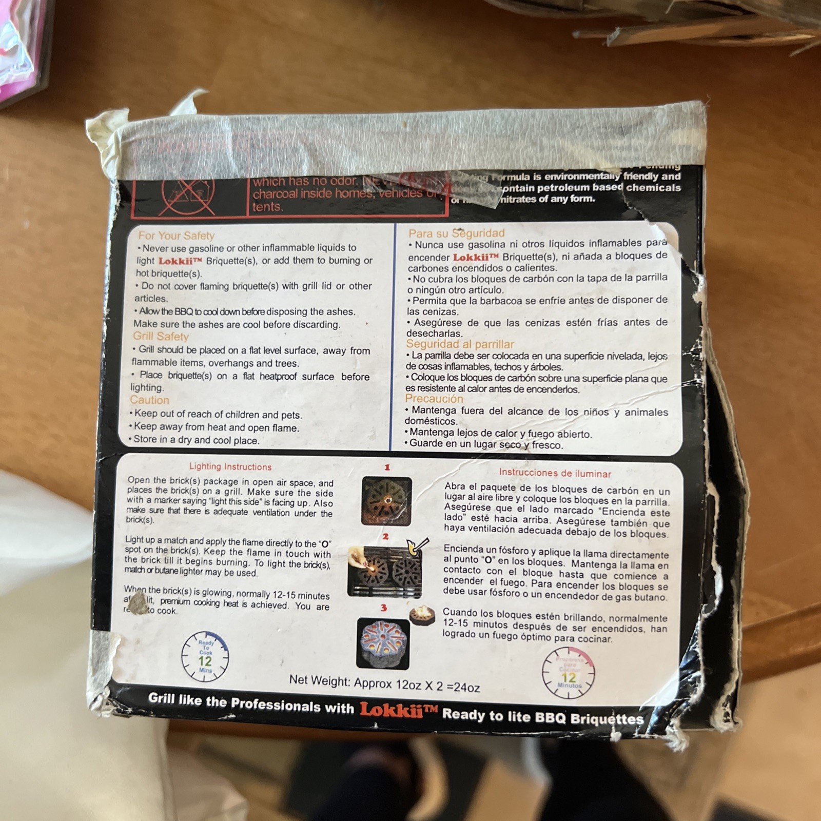 LOKKII BBQ BRIQUETTES READY TO LITE CAMPFIRES OR GRILLS Box Contains 2 Briquett