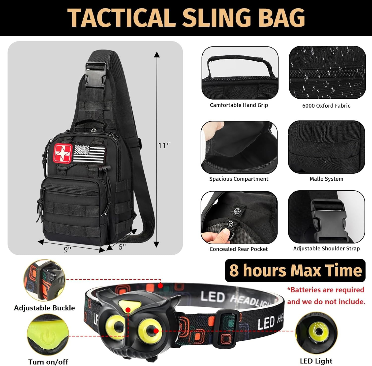 Survival Kit, 294 Pcs Survival Gear First Aid Kit with Molle System Compatible B