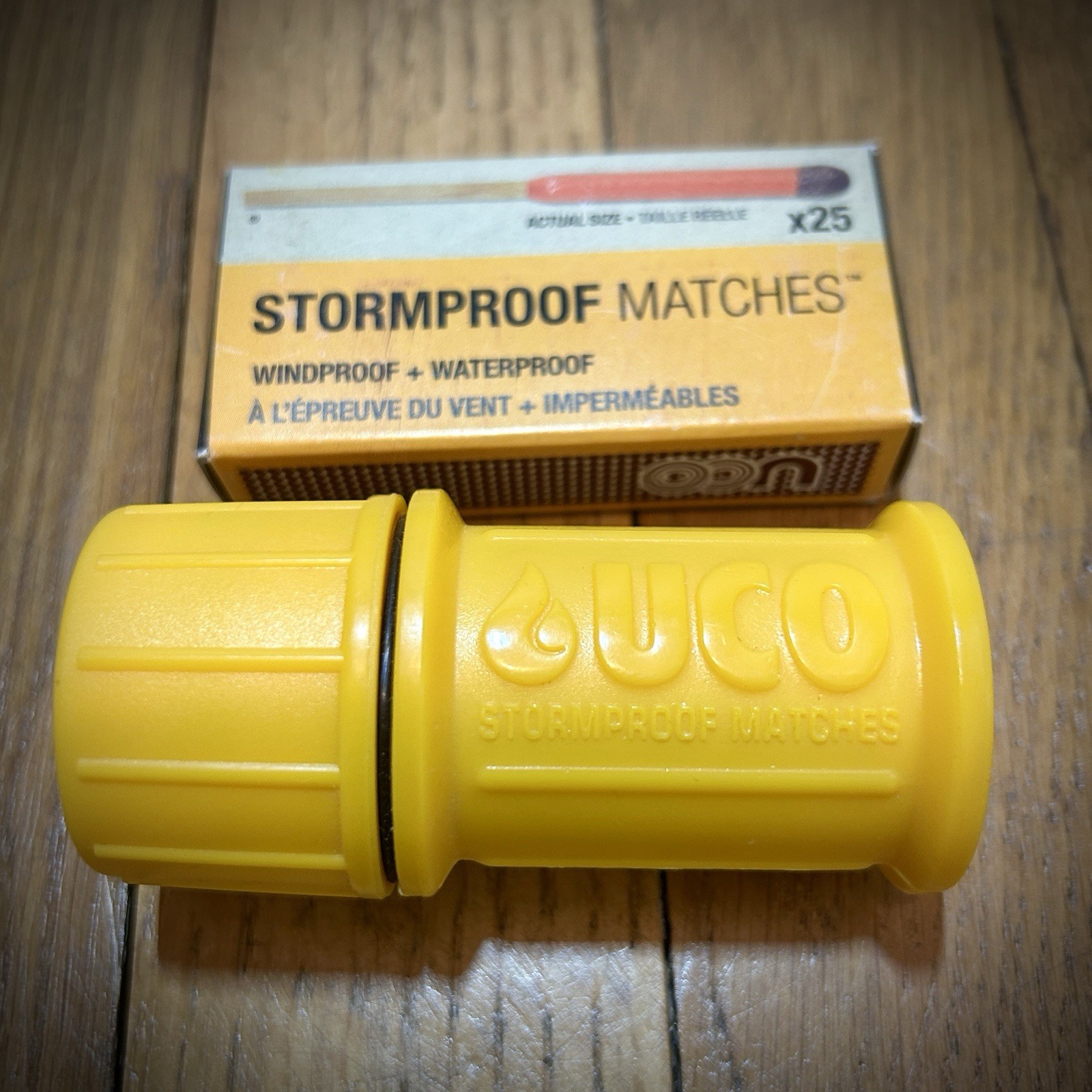 UCO Stormproof Match Kit Plus Extra 25 Match Box Windproof Waterproof Case