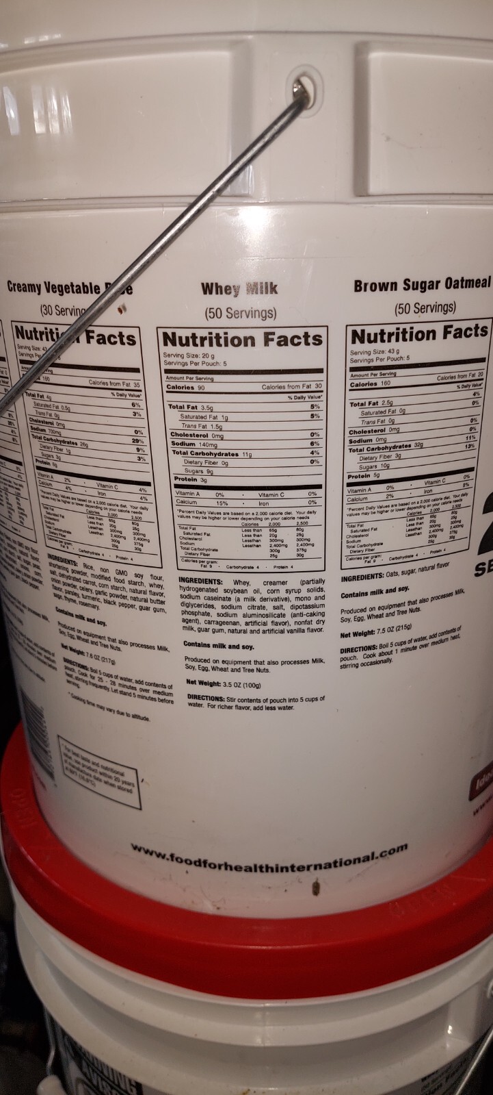 *Ships frm Canada* Food for Health Food Bucket 275 serv Emergency Survival Food