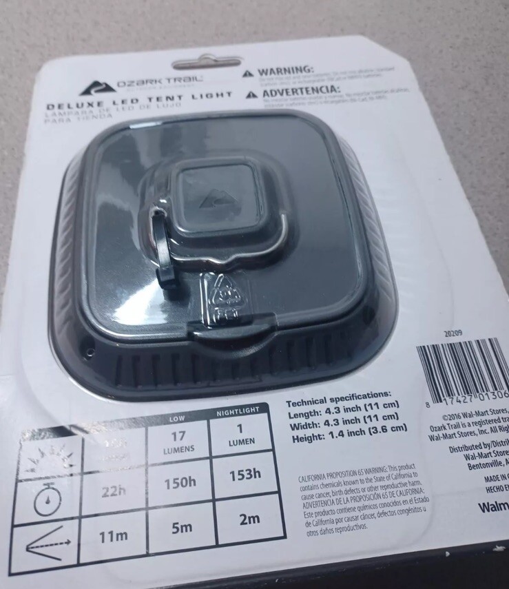 Orzark Trail Deluxe LED Tent Light New Ultra Bright 100 Lumens ~ NEW
