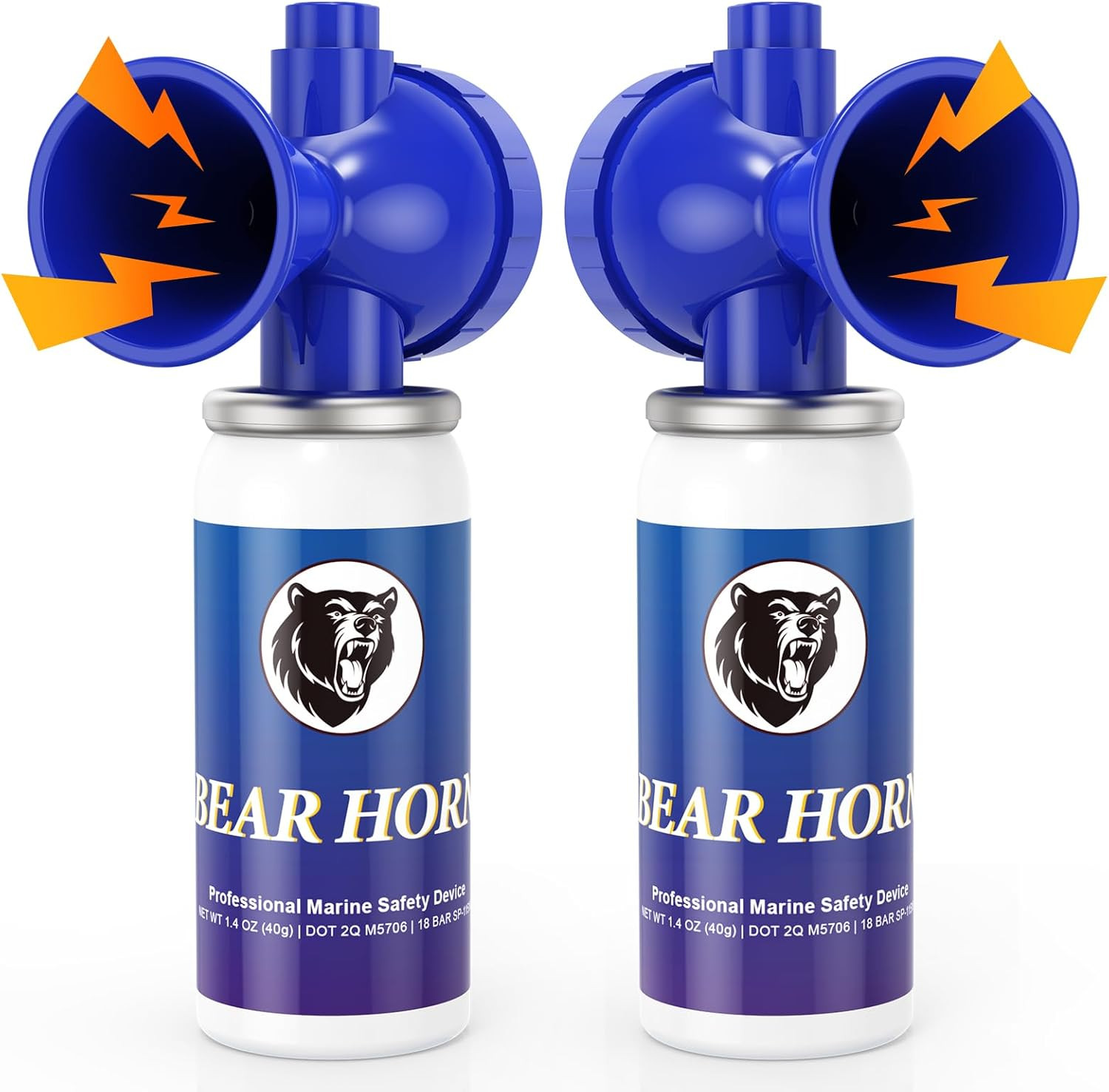 2 Pack Bear Horn, 122Db Loud Bear Horns to Scare Bear, Handheld Air Horn with Ea