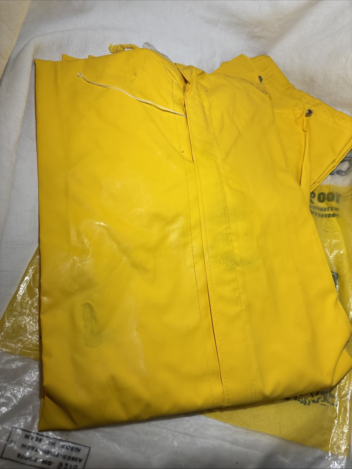 New Vintage Campmaster Waterproof Rainsuit PVC Mens Med Coastal Fish/Bike Rain