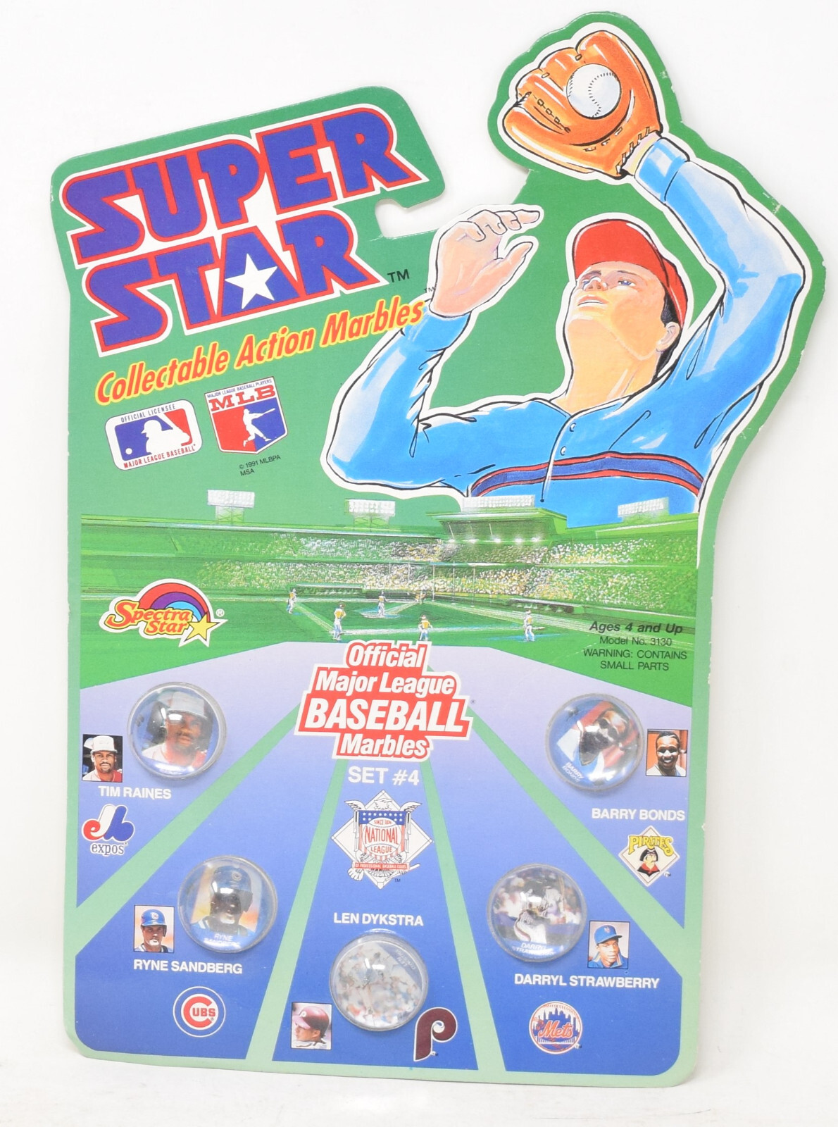 Baseball Super Stars Marbles Set 1 2 3 4 Ken Griffey Jr Nolan Ryan Barry Bonds
