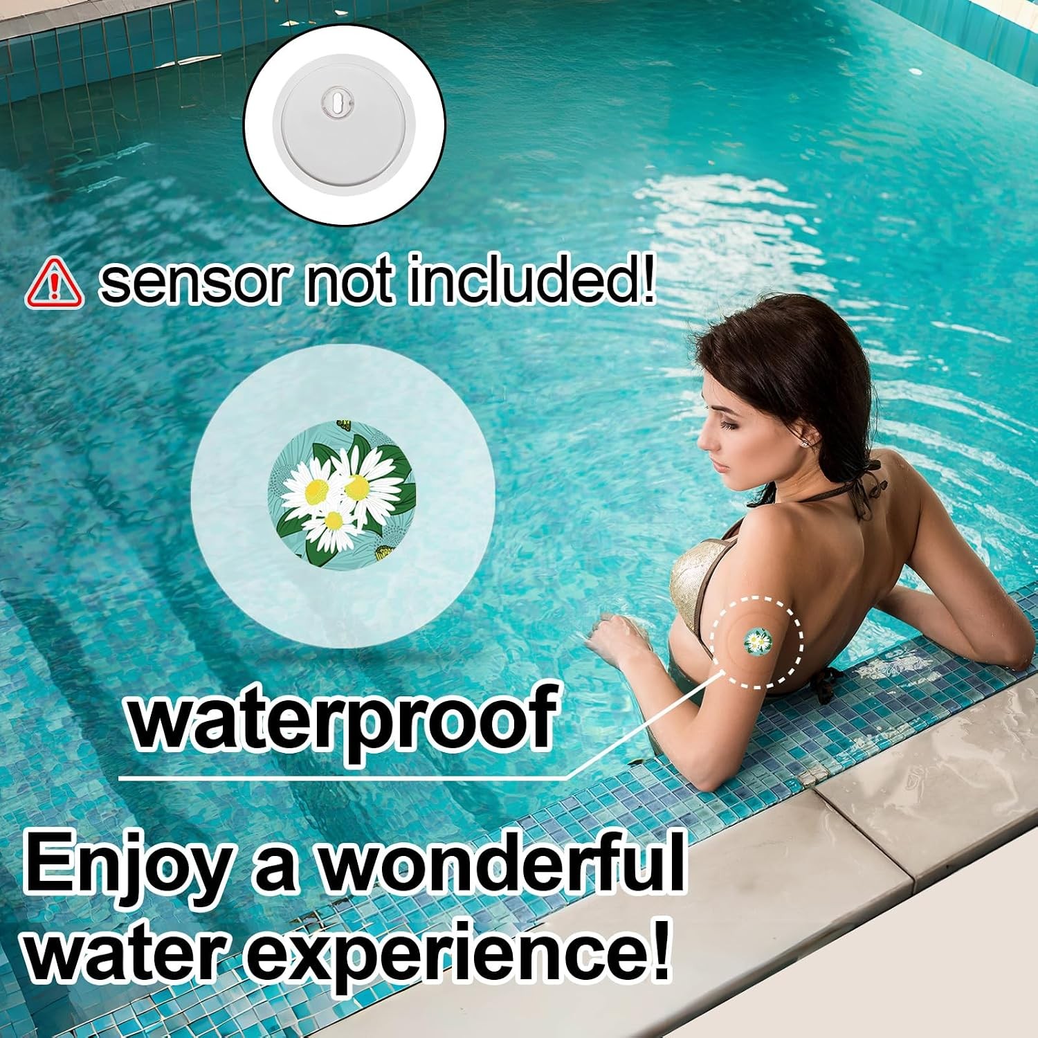 Libre 3 Sensor Covers Waterproof 40 Pack Hypoallergenic Adhesive