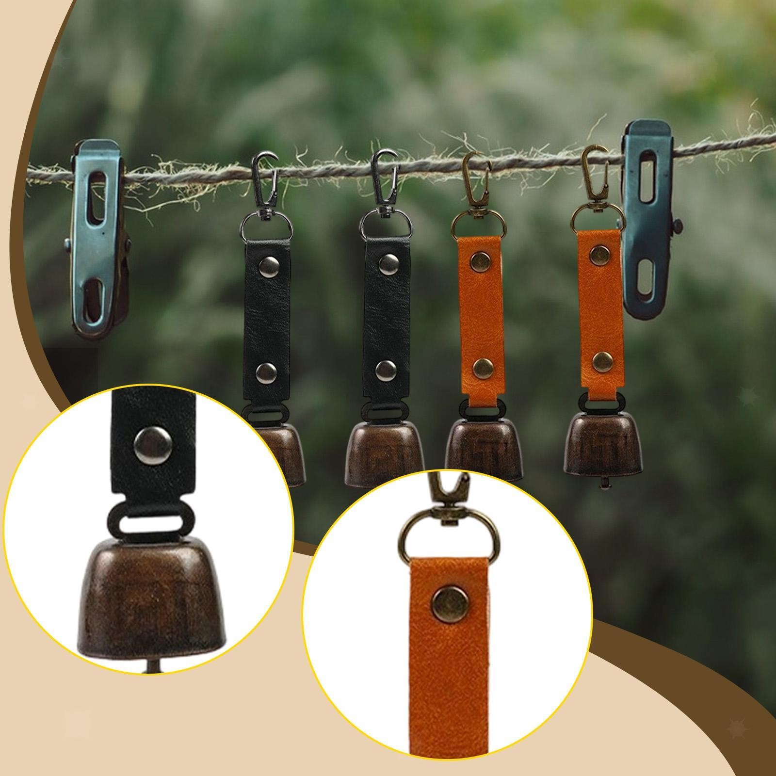 2 Pieces Bear Bells Versatile Dog Bells for Mountain Climbing Biking Camping