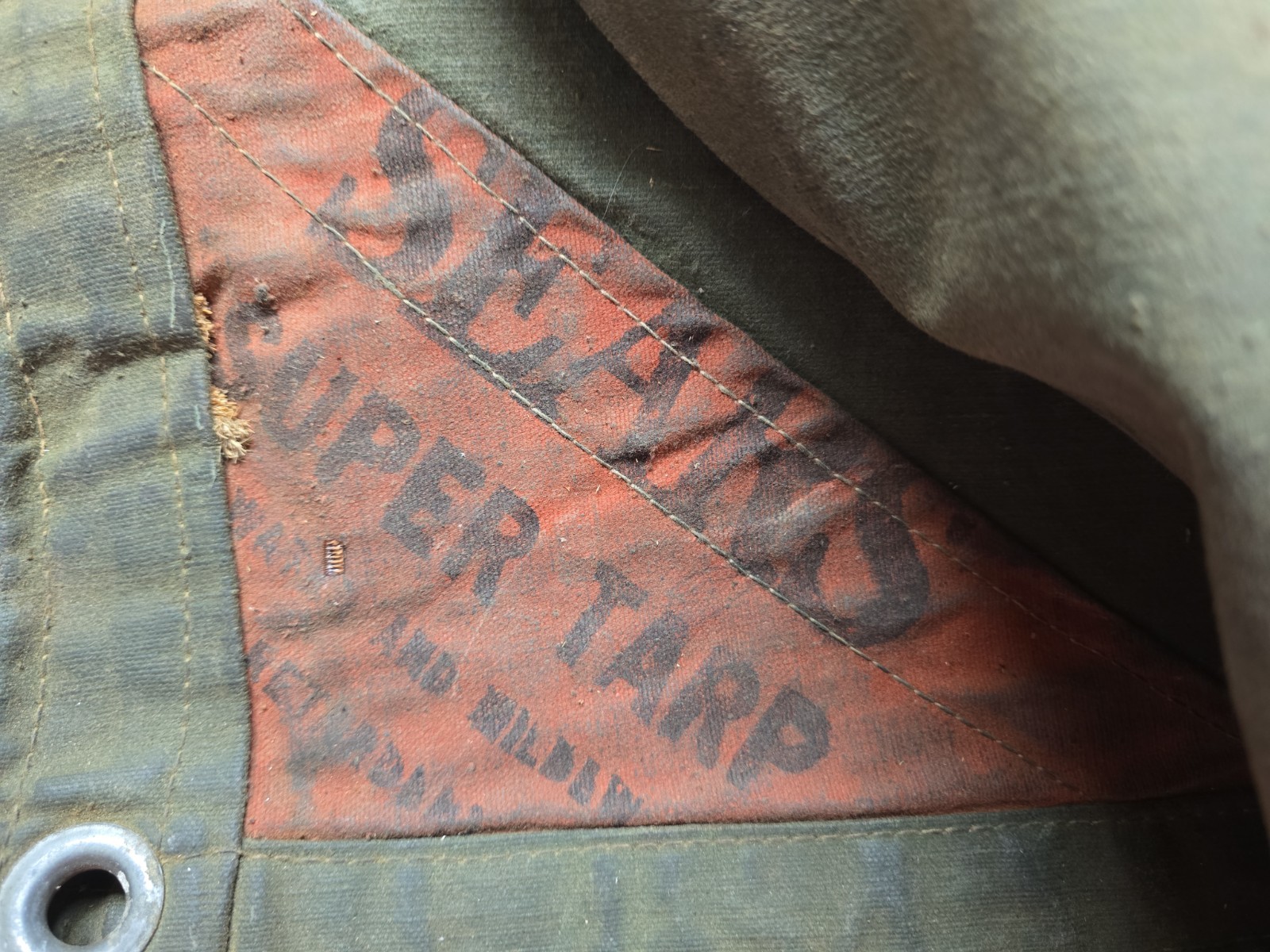 Sears Super TARP Army Green 10×12 Single Filled Duck