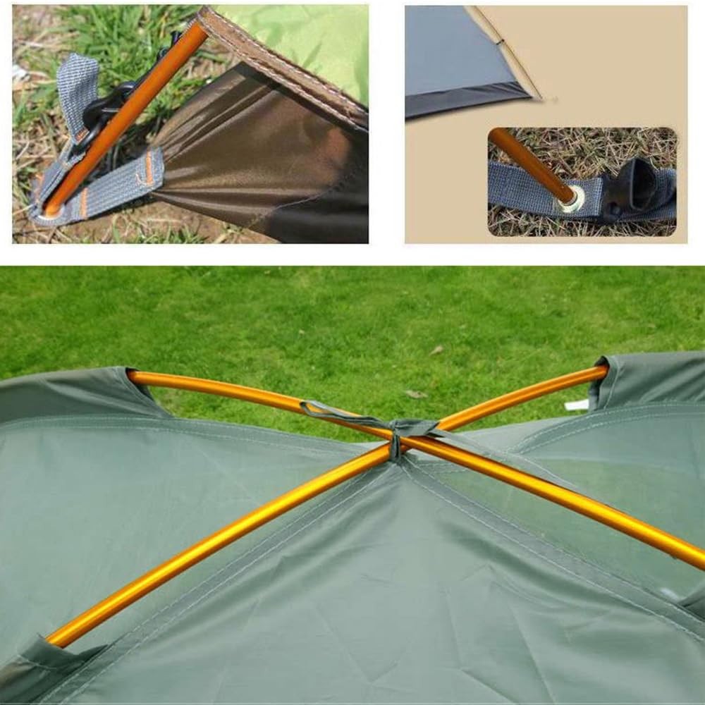 KangTeer Aluminum Tent Poles Replacement,2 Pack 11.8 ft 7001 Alloy Bar Gold