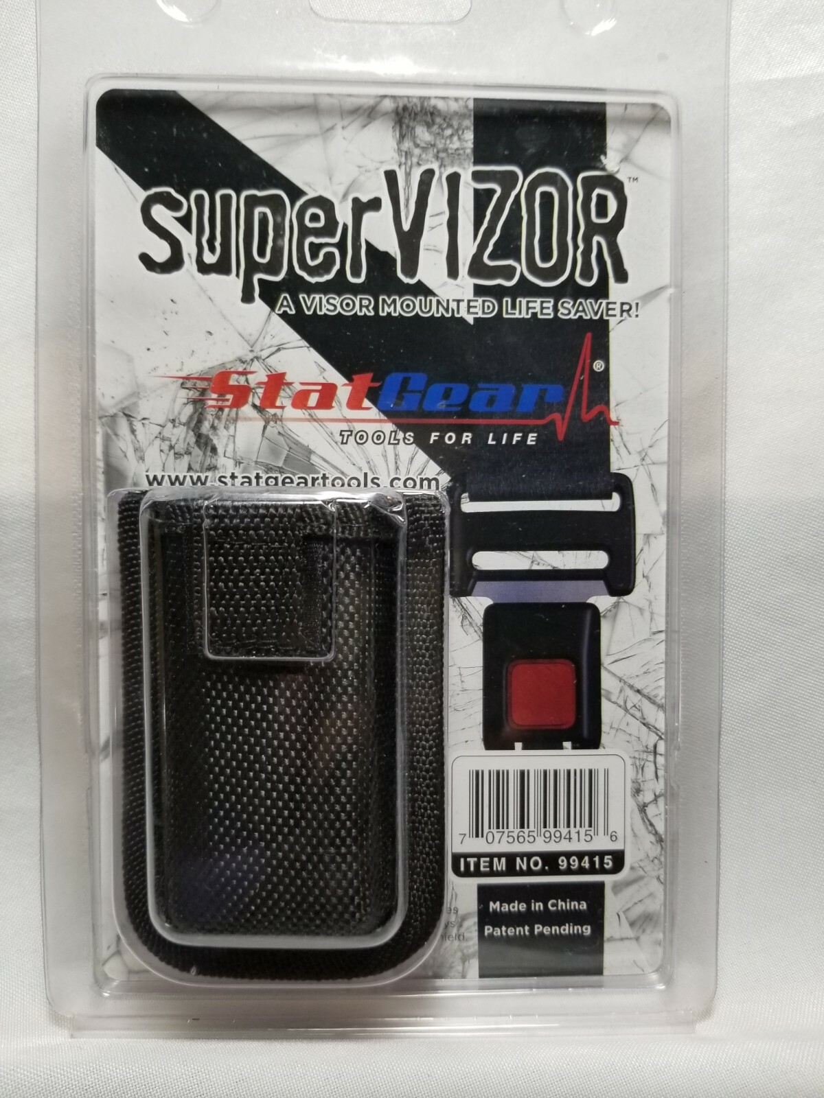 StatGear SuperVizor Life Saving Tool Window Breaker Seatbelt Cutter