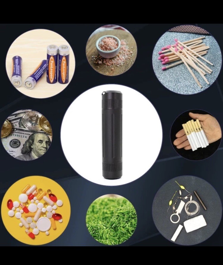 Aluminium Survival Kit Waterproof Sealed Pill Bottle An EDC must