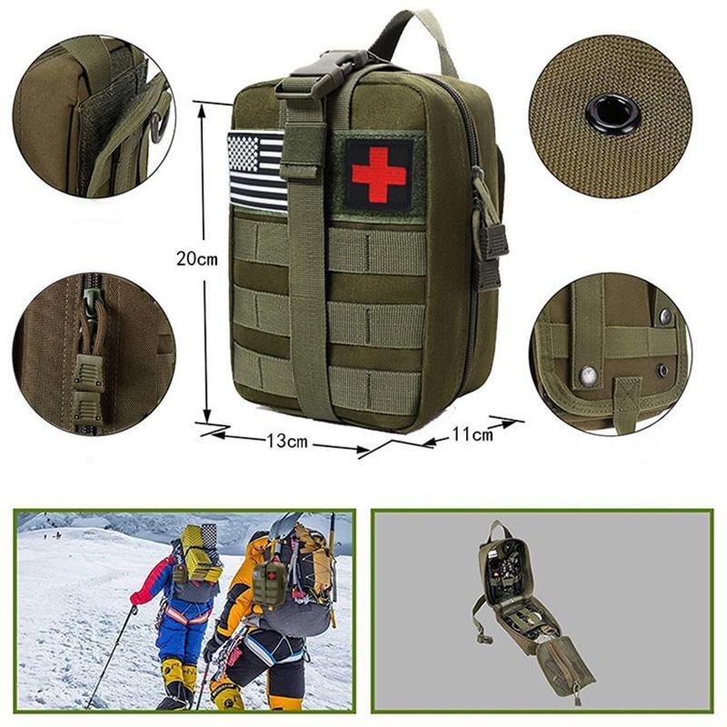 Survival First Aid Kit Molle Outdoor Emergency Trauma Bag Camping Hiking Ifak