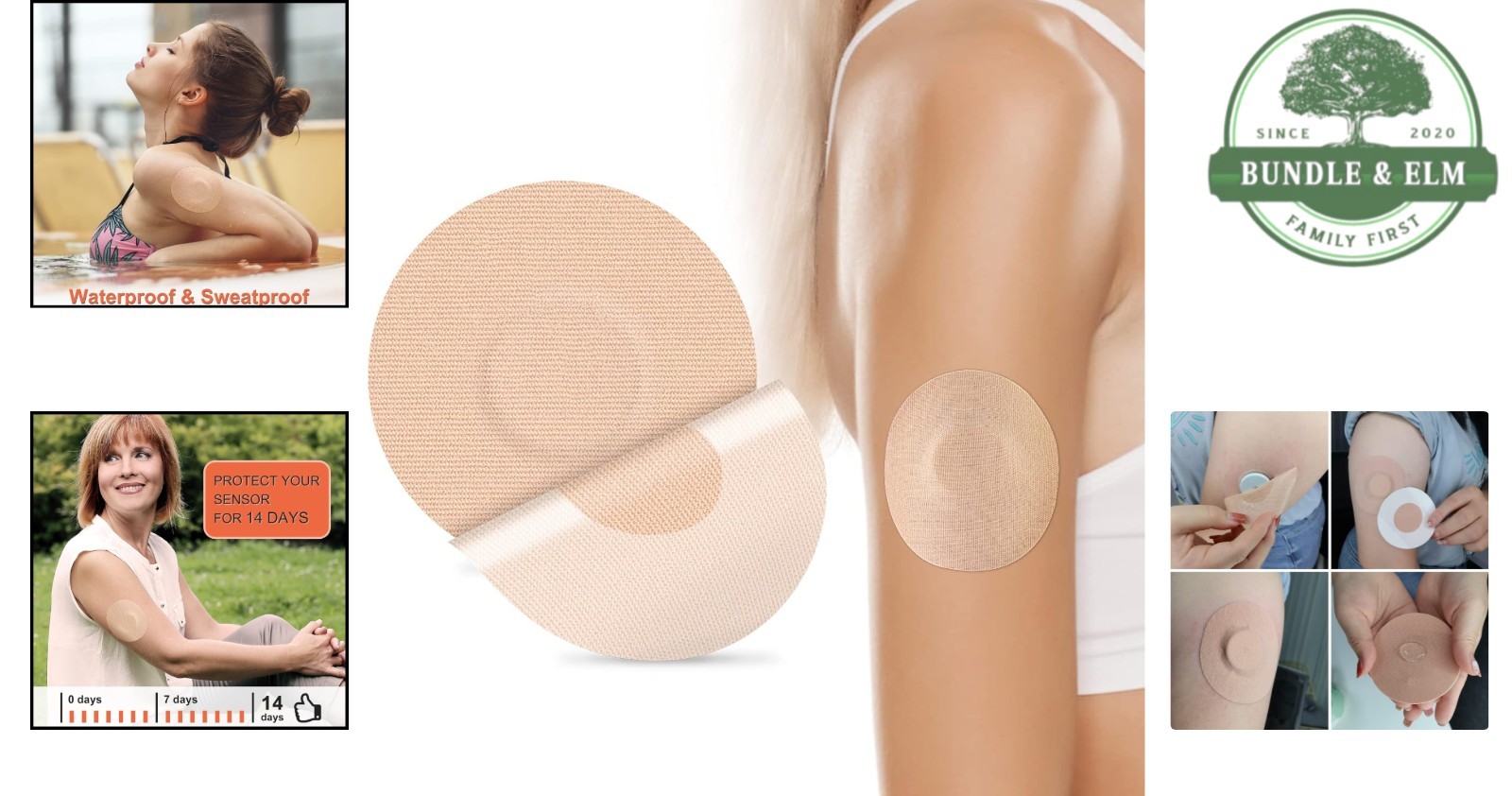 Breathable Waterproof Patches for Libre 1/2/3, Latex-Free and Hypoallergenic