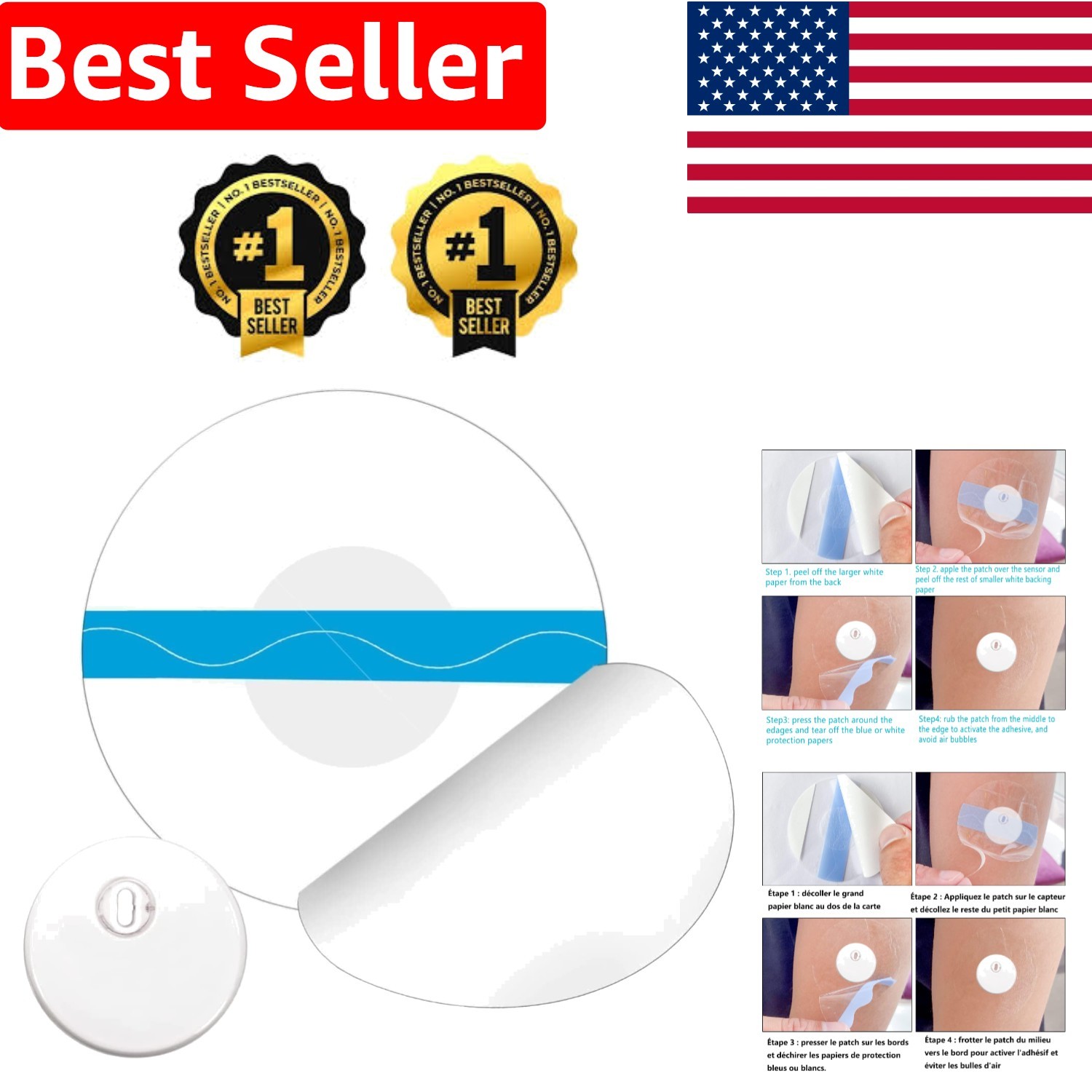 Freestyle 40 Pack No Glue Waterproof Sensor Covers – Lasts 14 Days, Easy to Use