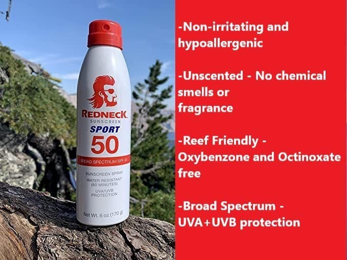 3-PACK Redneck Sunscreen Sport SPF 50 Broad Spectrum Water Resistant 6OZ spray