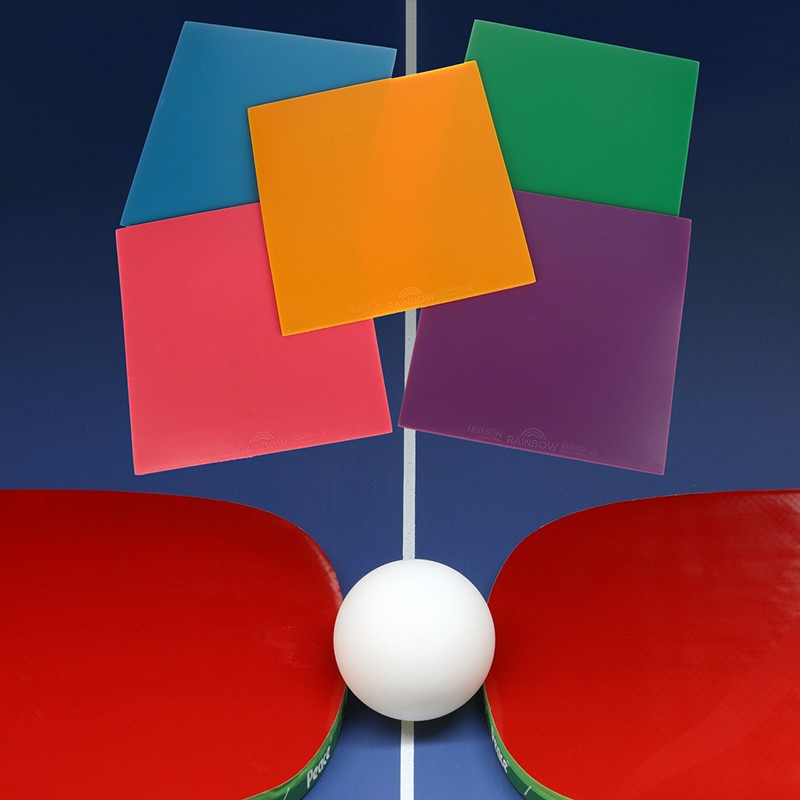 1Pc Colorful Rainbow Table Tennis Rubber Sheet Ping Pong Rubber For Training