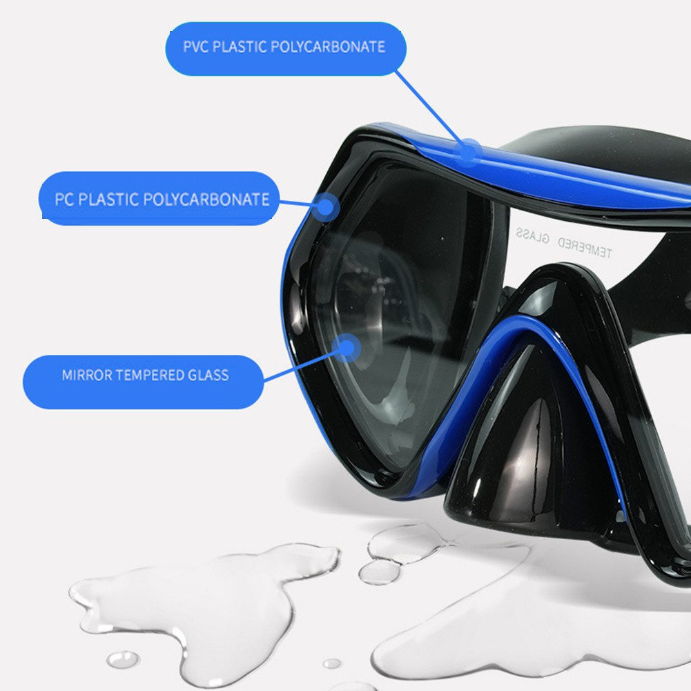 Snorkeling Set: Adjustable Mask, Dry Top Snorkel & Fins for Ultimate Comfort!