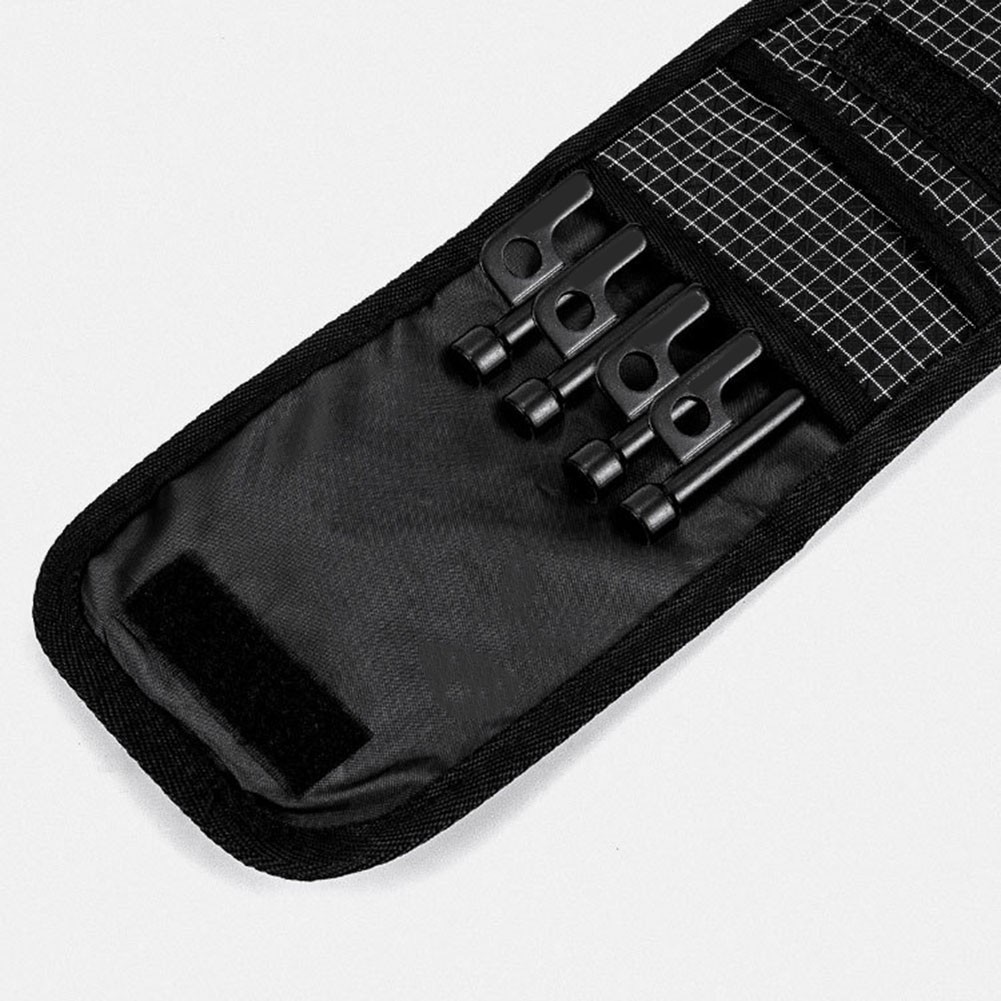 Tent Nail Storage Bag for Outdoor Use Featuring Integrated Hammer Compartment