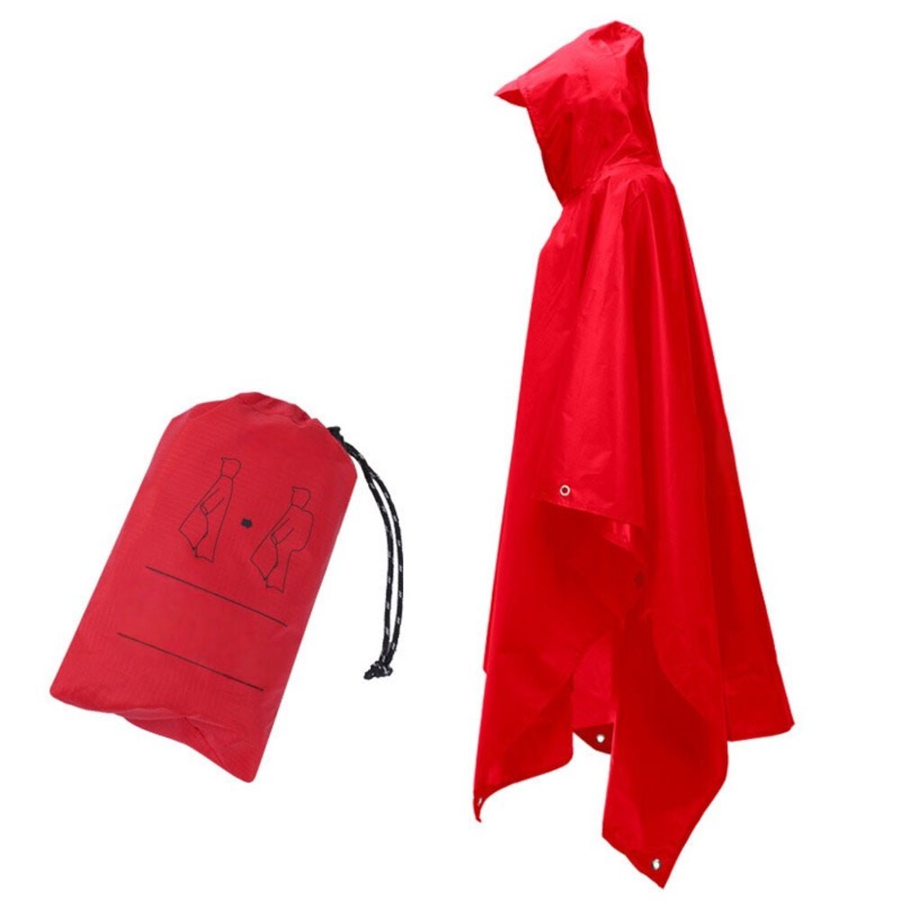 Waterproof 210T Polyester Adult Raincoat with Hood Lightweight Outdoor Gear